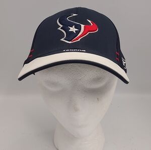Houston Texans Reebok Mesh NFL One Size Stretch Baseball Cap Hat FITTED NEW